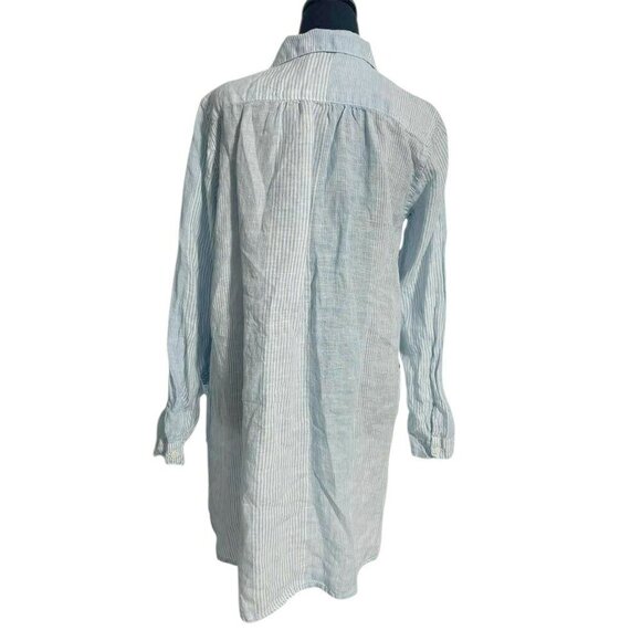 CP Shades Size XS Jasmine Tunic Linen Lagenlook Boho Pockets Stripe - Picture 6 of 10